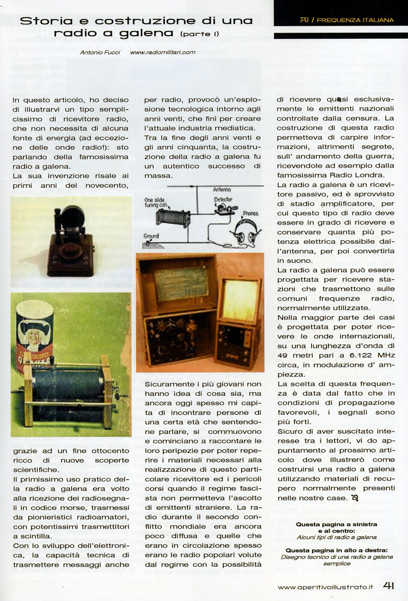 Storia e costruzione di una radio a galena
