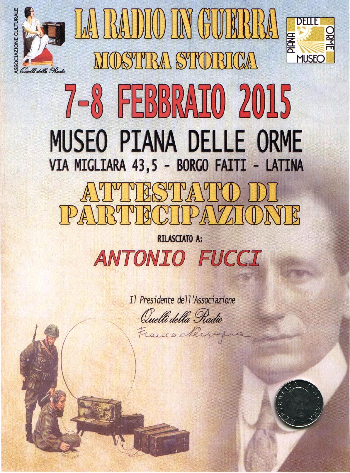 attestato piana delle orme