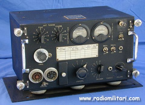 Transmitter-receiver, 3.0-8.0 MHz, MCW-AM, 25 W, 6/12 V, 
