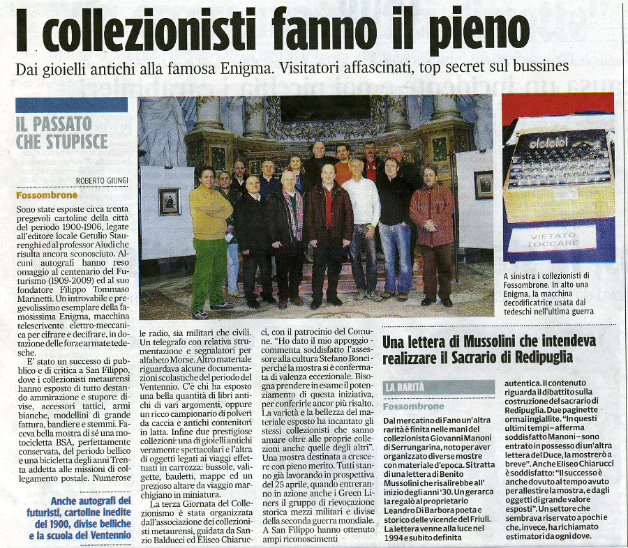 Terza giornata del collezionista Fossombrone