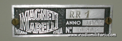 Radio Receiver RR-1 Radio Magneti Marelli